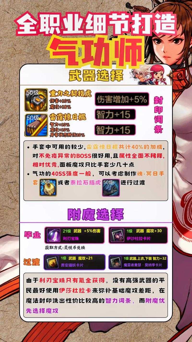 DNF女气功2025神话改版职业排名与装备调整