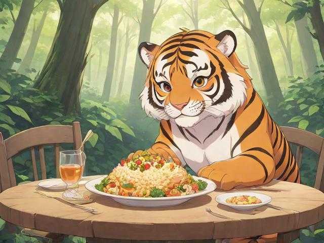 2025年最全老虎干饭图鉴 从森林餐桌到动画大屏的萌系进化史