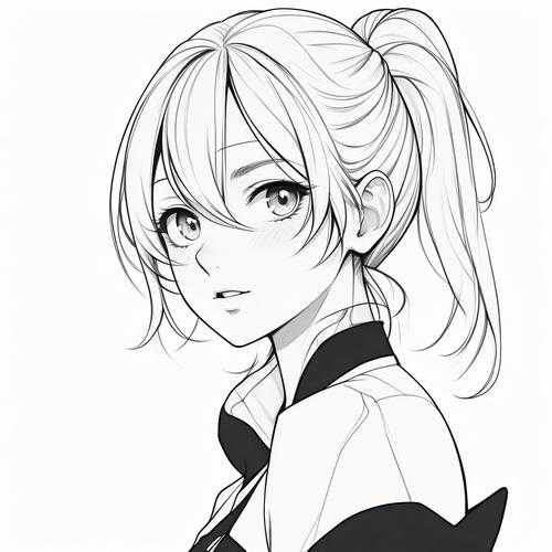 2025年最新卡通少女黑白头像图鉴