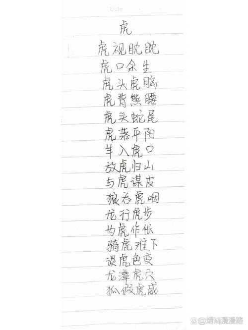 2025年最新虎字成语全解析 附使用频率对比表